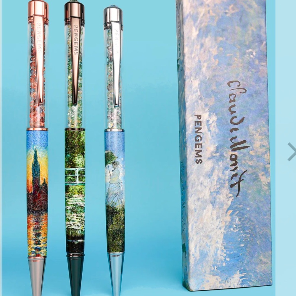 PenGems Monet box set of 3 pens and 3 refills NIB